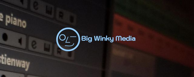 Big Winky Media logo over a DAW UI